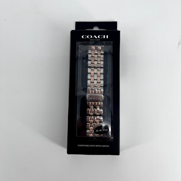 Coach Smart Watch Band Compatible with Apple Watch 38/40/41MM One Size - Picture 1 of 4